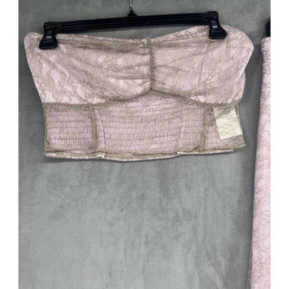 Free People Shape of You Skirt Set Size Medium Lace Top Hips Lo Skirt - Picture 3 of 15